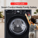LG 12 Kg, 5 Star, AI Direct Drive Technology, Wi-Fi, Steam Fully Automatic Front-Loading Washing Machine (FHP1412Z3O, Intelligent &amp; Convenient Fabric Care, Allergy Care, In-Built Heater, Onyx Black)