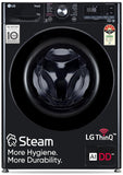 LG 12 Kg, 5 Star, AI Direct Drive Technology, Wi-Fi, Steam Fully Automatic Front-Loading Washing Machine (FHP1412Z5O, Intelligent &amp; Convenient Fabric Care, Allergy Care, Remote Control, Onyx Black)