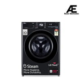 LG 12 Kg, 5 Star, AI Direct Drive Technology, Wi-Fi, Steam Fully Automatic Front-Loading Washing Machine (FHP1412Z5O, Intelligent &amp; Convenient Fabric Care, Allergy Care, Remote Control, Onyx Black)