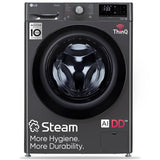 LG 9 Kg 5 Star Wi-Fi Inverter AI Direct-Drive Touch Panel Fully Automatic Front Load Washing Machine Appliance (FHV1409Z4M, Steam for Hygiene, In-Built Heater, 6 Motion DD, Middle Black)