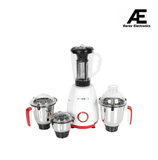 Faber Crown 800W Blender Mixer Grinder, 3 SS clip lock jars + 1 PC jar || low-noise copper motor, up to 20000 rpm speed || 2 yr comprehensive &amp; 5 yr motor warranty (FMG CROWN 800 W 4J Mystic Red) Red