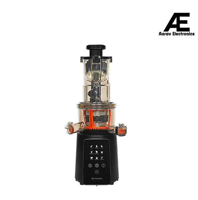 Faber Cold Press Slow Juicer+ Salad Maker, Fsj 200 Bk-M With Powerful 200 Watts Motor, Black