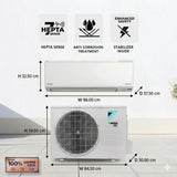 Daikin 1.5 Ton 3 Star Inverter Split AC | FTKC50XV | 2026 Model | Power Chill | Dew Clean Technology | Triple Display | Econo Mode | 52°C Cooling