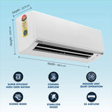 Daikin 1.8 Ton 5 Star Inverter Split AC (Copper, Anti Microbial Filter,FTKF60TV16, White)