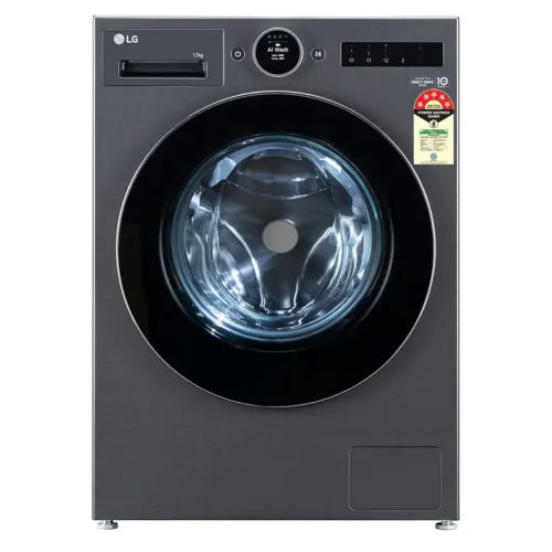 LG 12 Kg 5 Star Fully Automatic Top Load Washing Machine | AI Direct Drive 2.0 | Digital Dial | ez-Dispense | TurboWash 360 Degree | Steam Plus (FX1412A9K, Essence Black)