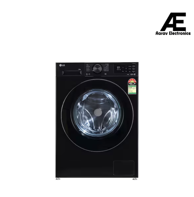 LG 12Kg 5 Star Fully Automatic Front Load Washing Machine with AI Direct Drive™, 6 Motion DD, Steam & Onyx Black (FX1412N3O)