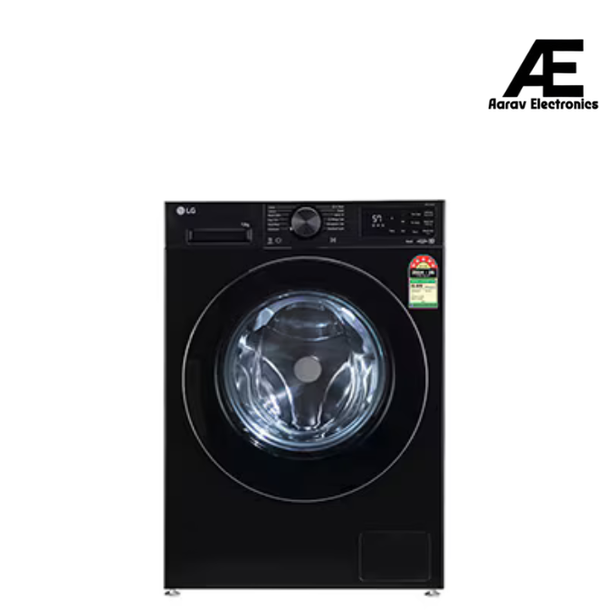 LG 12 Kg 5 Star AI Direct Drive™ Front Load Washing Machine with TurboWash 360™, Steam, ThinQ Wi-Fi, 6 Motion DD & Onyx Black (FX1412N5O)
