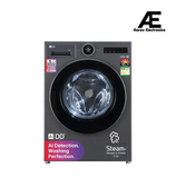 LG 12 Kg, 5 Star, AI DD Technology, Steam+, Smart Digital Dial, Wi-Fi Enabled Fully-Automatic Front Load Washing Machine (FX1412N9K, Reduce allergens & wrinkles, TurboWash 360˚, Matt Black)