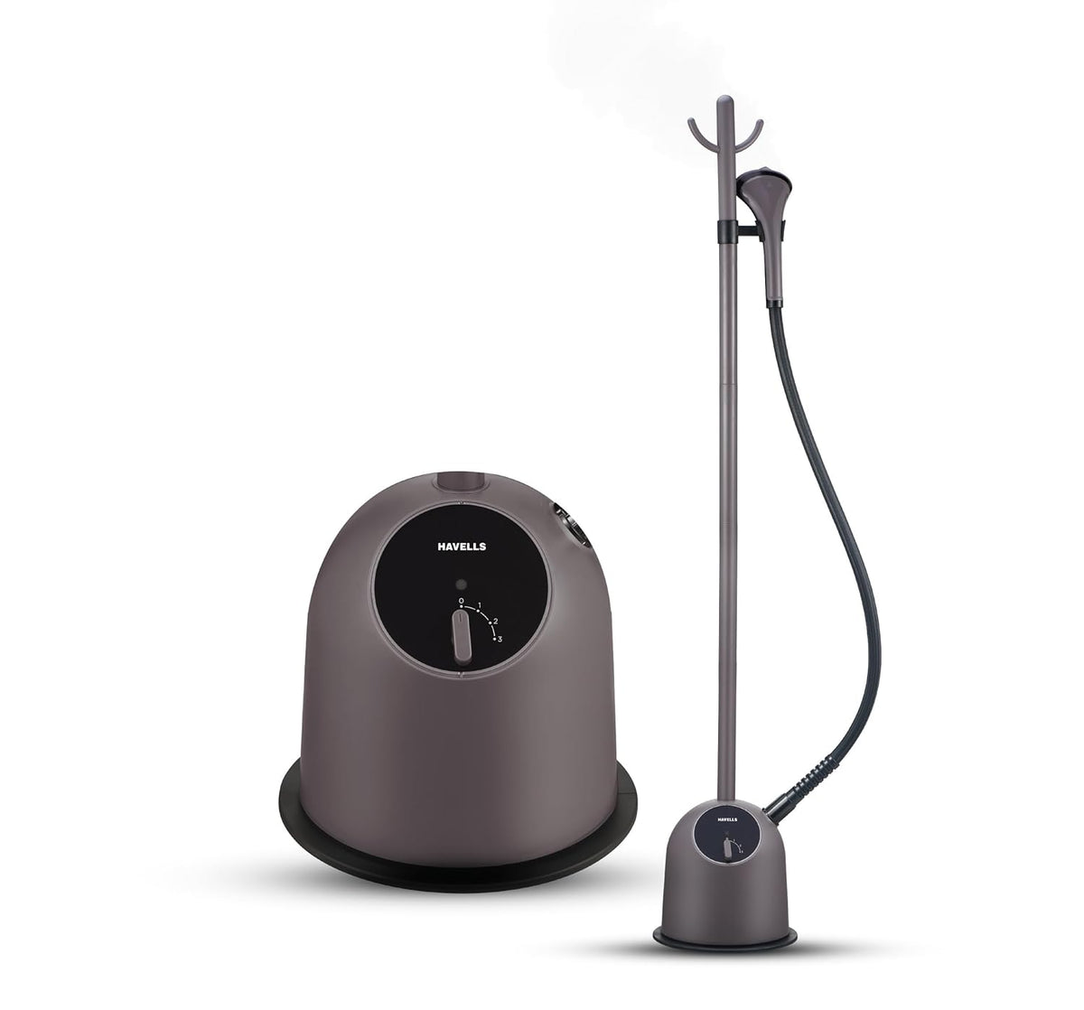 HAVELLS Fyber Standing Garment Steamer for clothes| 1600 Watt | 3 Steam Control | Adjustable Pole Height | Quick Steam Ready | 1.3L Detachable Tank