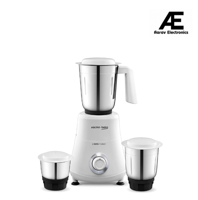Voltas Beko, A Tata Product Powerfull 500 W Mixer Grinder with GrindX Technology (G5003HP-WH | 3 Jars | White)