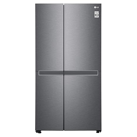 LG 688 L Frost Free Smart Inverter Side-by-Side Refrigerator (GC-B257KQDV, Dark Graphite Steel | Multi Digital Sensors and Express Freezing)