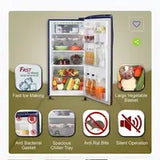 LG GL-B201ABHD 185 L 3 Star Direct Cool Single Door Refrigerator with Fast Ice Making, Toughened Glass Shelves &amp; Moist N Fresh – Blue Harmony