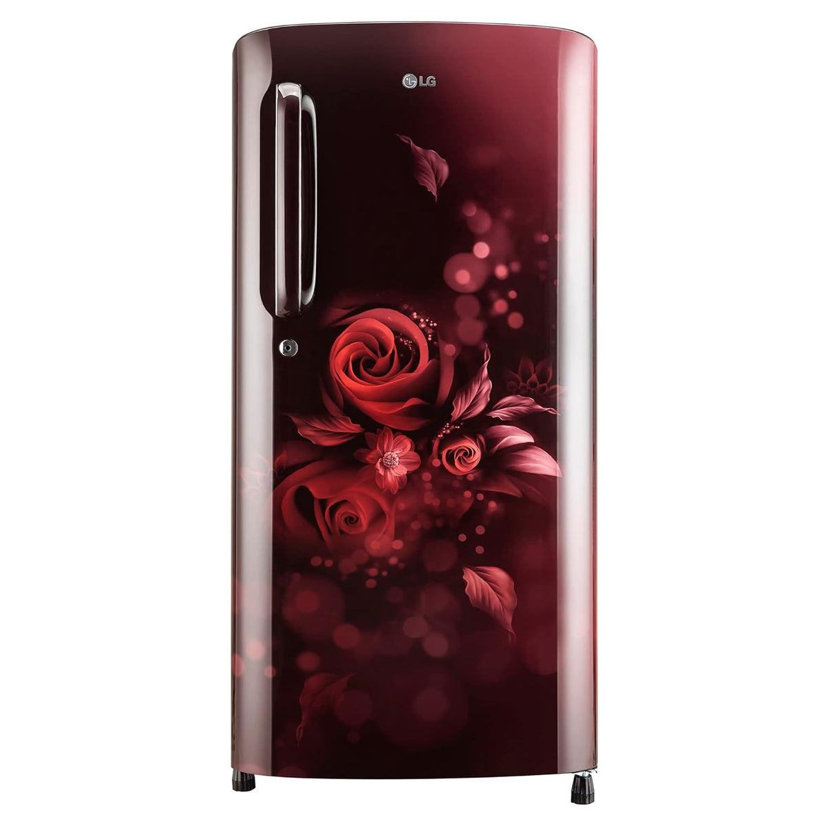LG 190 L 5 Star Smart Inverter Direct-Cool Single Door Refrigerator Appliance (GL-B201ASEZ, Scarlet Euphoria, With Smart Connect &amp; Fast Ice Making, 2022 Model)