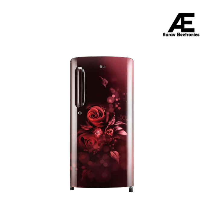 LG 190 L 5 Star Smart Inverter Direct-Cool Single Door Refrigerator Appliance (GL-B201ASEZ, Scarlet Euphoria, With Smart Connect &amp; Fast Ice Making, 2022 Model)
