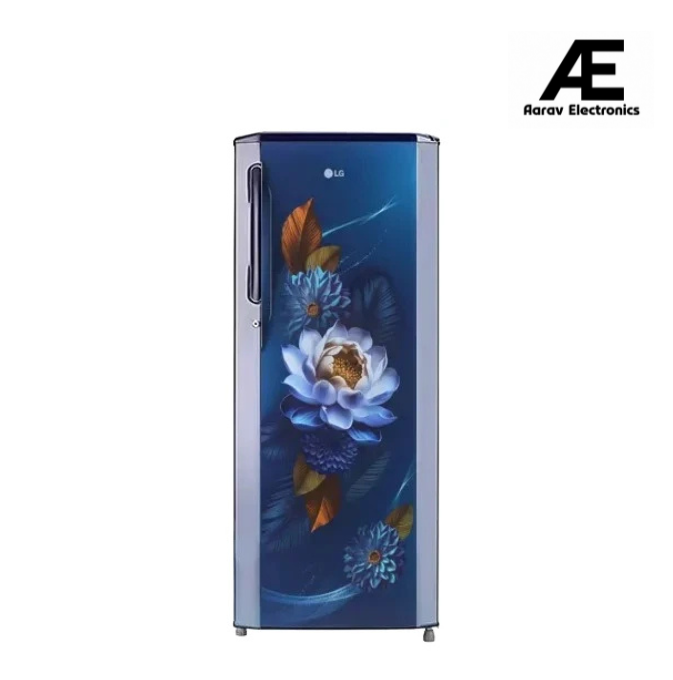 LG GL-B211HBWD, 201 Ltrs 3 Star Inverter Direct Cool Single Door Refrigerator, Blue Waterlily