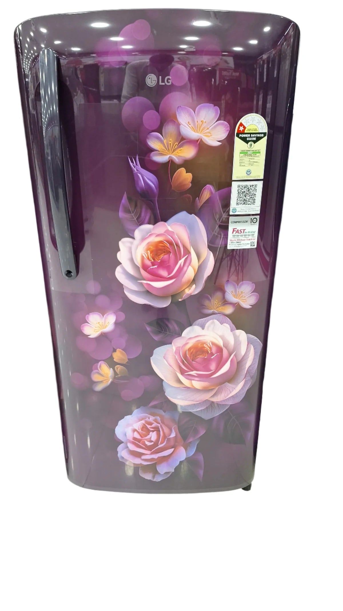LG GL-B211HPBB, 201 Ltrs 1 Star Inverter Direct Cool Single Door Refrigerator.Scarlet Bloom