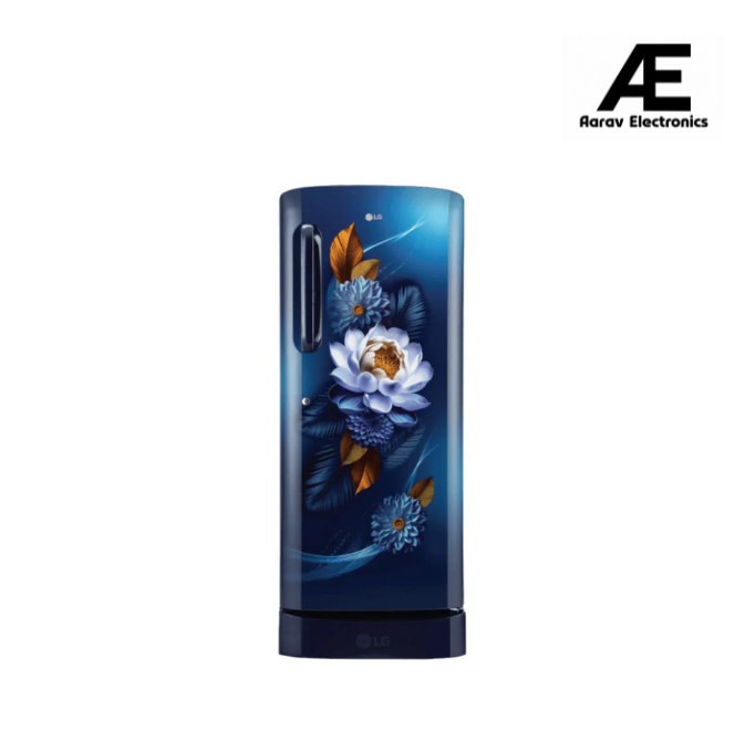 LG 210 L, 3 Star, Direct Cool, Smart Inverter Compressor, Single Door Refrigerator (2025 Model, GL-B231ABWD, Blue Waterlilly, Humidity Controller, Base stand with Drawer &amp; Fast Ice Making)