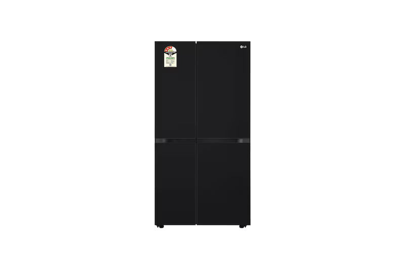 LG 650L Side by Side Refrigerator, Wi-Fi Convertible, DoorCooling+™, Black Mirror Finish, 3 Star GL-B257DBM3
