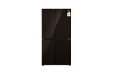 LG 650L Side by Side Refrigerator, Wi-Fi Convertible, DoorCooling+™, Premium Glass Door, Linen Brown Finish, 3 Star GL-B257DLN3