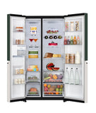 LG 650 L, 3 Star, Frost Free, Double Door, Door Cooling+, Hygiene Fresh+, Smart Inverter Compressor, Wi-Fi Convertible, Side by Side Refrigerator with AI ThinQ (GL-B257EET3, Emerald Tango)