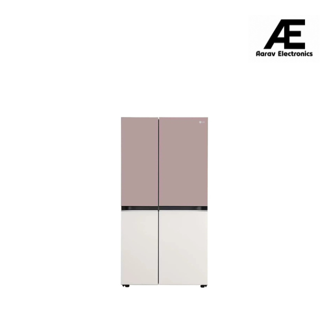 LG 650L GL-B257EPT3 Side-By-Side Refrigerator with DoorCooling+, WiFi Convertible, Multi Air Flow, Objet Collection, Clay Pink