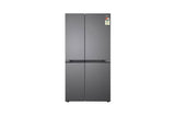 LG 650L Side-by-Side Refrigerator, Convertible, Multi-Air Flow, Smart Diagnosis™, Dazzle Steel, 3 Star,GL-B257JDS3