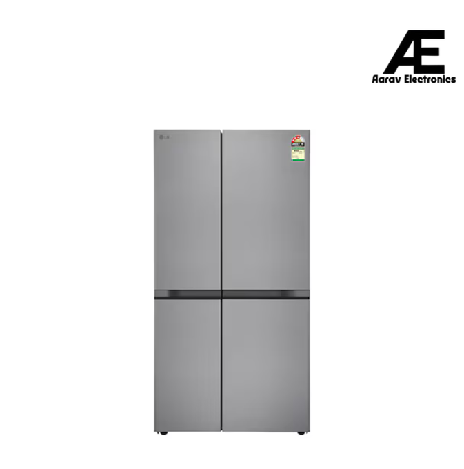 LG GL-B257JPZ3 650L 3 Star Side-by-Side Refrigerator with Convertible, Smart Inverter Compressor, Multi Air Flow, Smart Diagnosis™, Auto Smart Connect, Shiny Steel