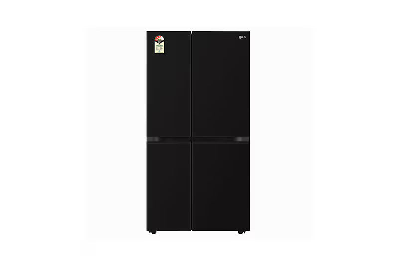 LG GL-B257JWB3 650 Litre 3 Star Side-by-Side Refrigerator | Convertible, Smart Inverter Compressor, Multi Air Flow, Smart Diagnosis, Western Black