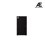 LG GL-B257JWB3 650 Litre 3 Star Side-by-Side Refrigerator | Convertible, Smart Inverter Compressor, Multi Air Flow, Smart Diagnosis, Western Black