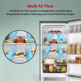 LG 340 L, 2 Star, Frost Free, Double Door, Smart Inverter Compressor, Bottom Freezer Refrigerator with DoorCooling+, AI ThinQ, Wi-Fi Convertible (GL-B382CDSY,Dazzle Steel, Express Freeze)