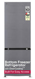 LG 340 L, 2 Star, Frost Free, Double Door, Smart Inverter Compressor, Bottom Freezer Refrigerator with DoorCooling+, AI ThinQ, Wi-Fi Convertible (GL-B382CDSY,Dazzle Steel, Express Freeze)