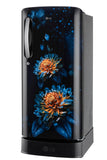 LG 185 L, 5 Star, Direct-Cool, Smart Inverter Compressor, Single Door Refrigerator with Fast Ice Making (GL-D201AEFU, Ebony Florance, Runs on Home Inverter, Moist 'N' Fresh &amp; Base stand with drawer)