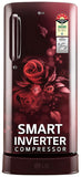 LG 185 L 5 Star Inverter Direct-Cool Single Door Refrigerator (GL-D201AESU, Scarlet Euphoria, Base stand with drawer)