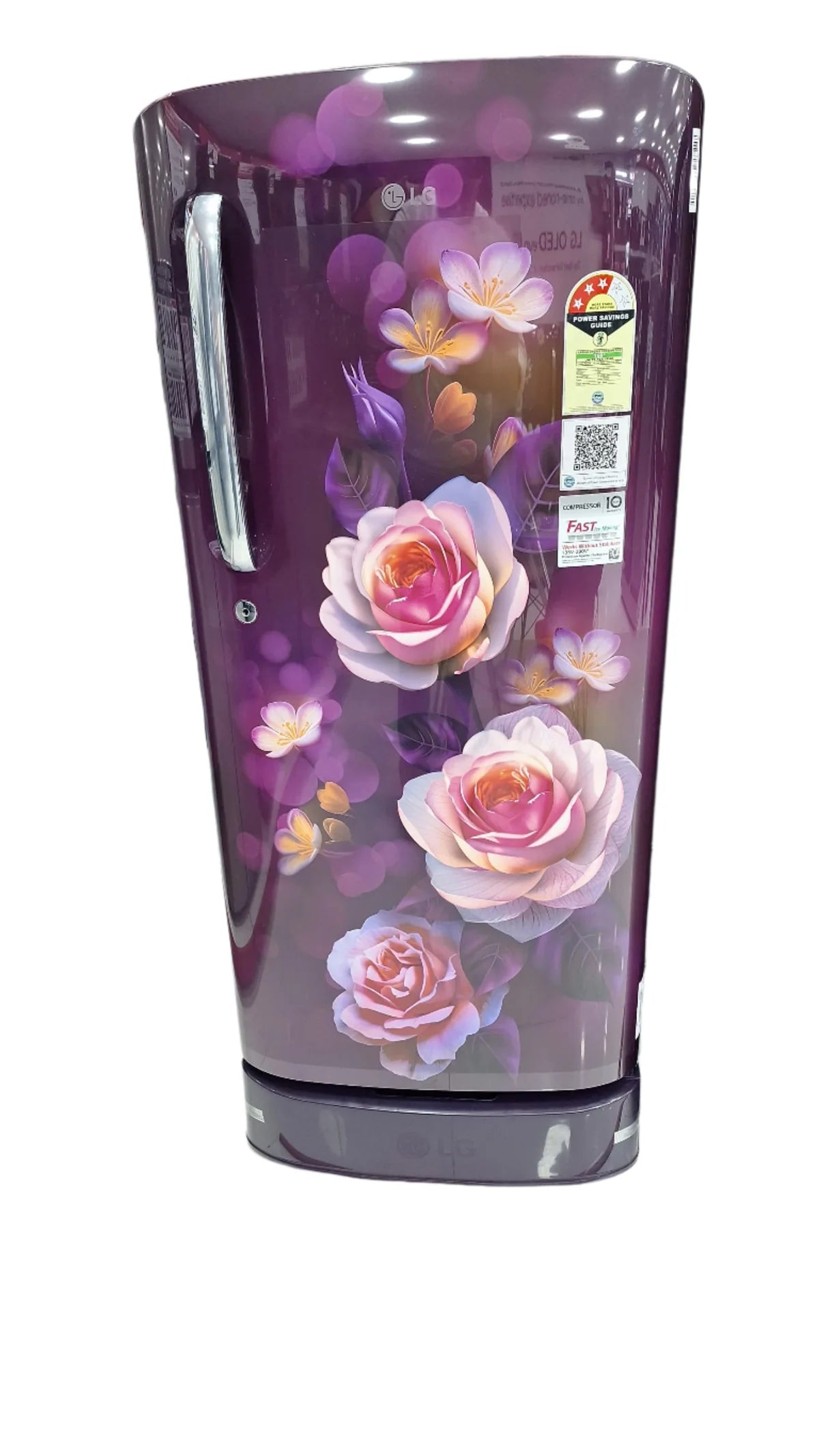 LG GL-D201APBD 185L 3Star Direct-Cool Single Door Refrigerator Moist ‘N’ Fresh Purple Bloom