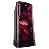 LG 185 L, 5 Star, Smart Inverter, Direct Cool Single Door Refrigerator (GL-D201APIU, Purple ILAN, Moist N Fresh, Auto Smart Connect &amp; Base Stand Drawer)