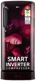 LG 185 L, 5 Star, Smart Inverter, Direct Cool Single Door Refrigerator (GL-D201APIU, Purple ILAN, Moist N Fresh, Auto Smart Connect &amp; Base Stand Drawer)
