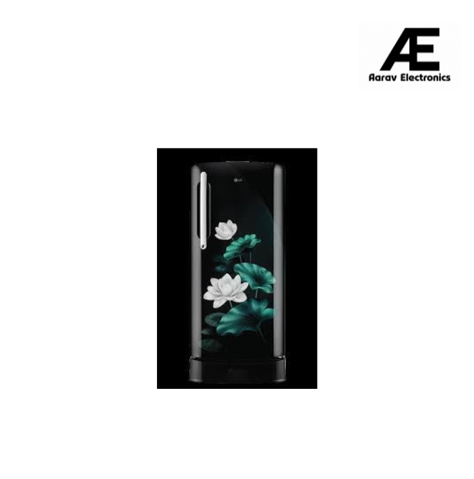 LG 201 L 5 Star Inverter Direct-Cool Single Door Refrigerator (GL-D211HELZ, Blue Emerald Lotus, Base stand with drawer)