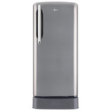 LG 201 L 3 Star Inverter Direct-Cool Single Door Refrigerator Appliance (GL-D211HPZD, Shiny Steel, Base stand with drawer &amp; Smart connect