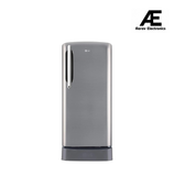 LG 201 L 3 Star Inverter Direct-Cool Single Door Refrigerator Appliance (GL-D211HPZD, Shiny Steel, Base stand with drawer &amp; Smart connect