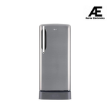 LG 201 L 5 Star Inverter Direct-Cool Single Door Refrigerator Appliance (GL-D211HPZZ, Shiny Steel, Base stand with drawer &amp; Smart connect, Gross Volume- 204 L)