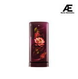 LG 201 L 3 Star Inverter Direct-Cool Single Door Refrigerator (GL-D211HRWD, Red Waterlilly, Base stand with drawer)