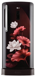 LG 201L 3 Star Direct-Cool Single Door RefrigeratorWith Base Stand Drawer (GL-D211HSLD, Moist 'N' Fresh)Scarlet Lotus
