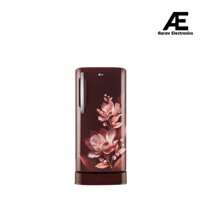 LG 201 L 3 Star Inverter Direct-Cool Single Door Refrigerator (GL-D211HSMD, Scarlet Marvel, Base stand with drawer)