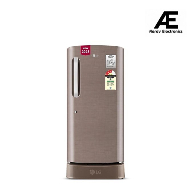 LG 210 L, 3 Star, Direct Cool Single Door Refrigerator (GL-D231AFSD, Fawn Steel, Base stand with drawer &amp; Fast Ice Making)