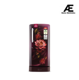 LG 210 L Direct Cool Single Door 5 Star Refrigerator with Base Drawer with Smart Inverter Compressor, Moist ‘N’ Fresh, Fast Ice Making (Red WaterLily, GL-D231ARWU)
