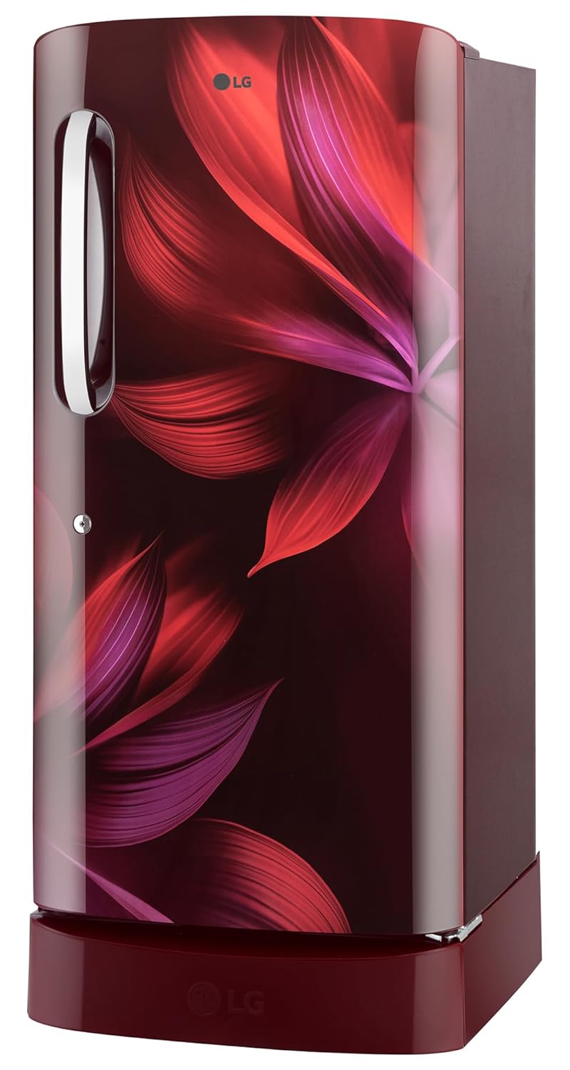LG 210 L, 3 Star, Direct Cool, Smart Inverter Compressor, Single Door Refrigerator (2025 Model, GL-D231ASAD, Scarlet Aurora, Moist 'N' Fresh, Base stand with Drawer &amp; Fast Ice Making)