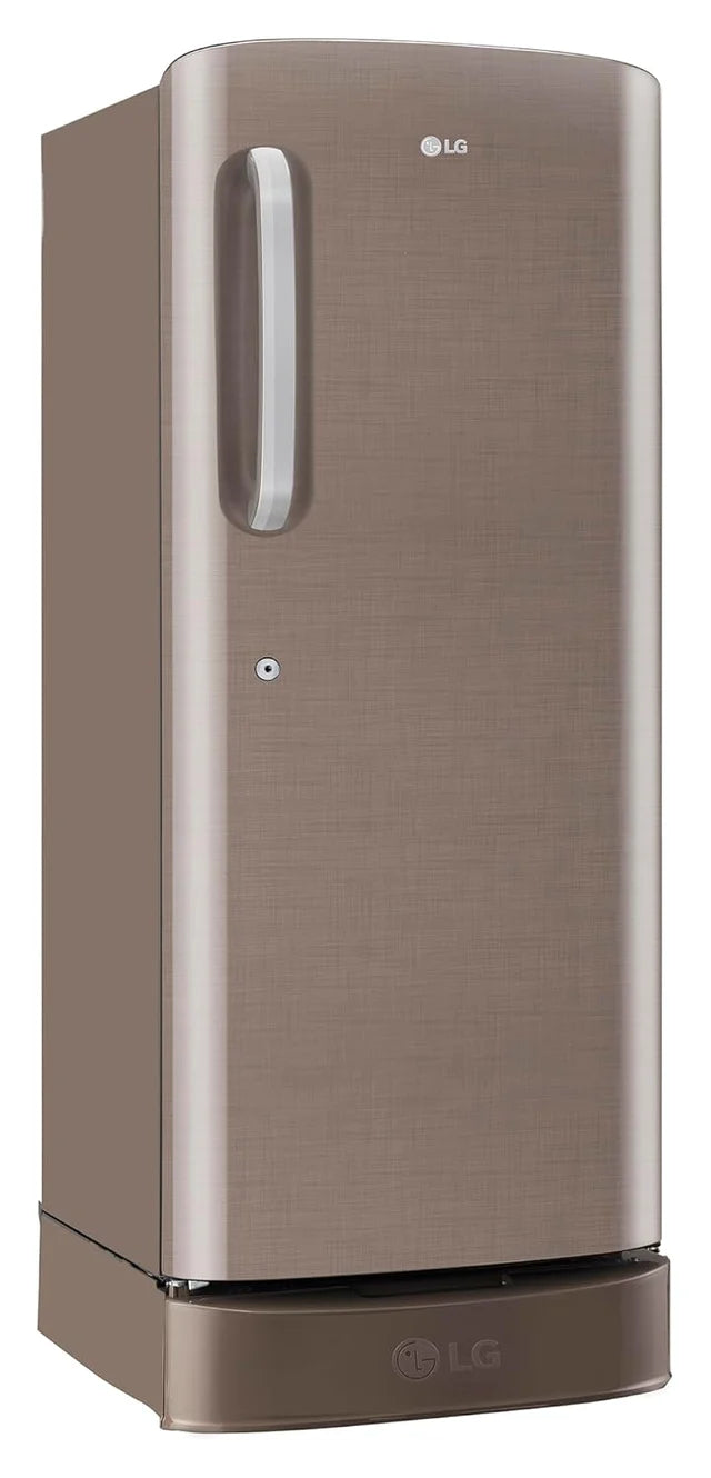 LG 224 L, 3 Star, Direct Cool Single Door Refrigerator (GL-D241AFSD, Fawn Steel, Base stand with drawer &amp; Fast Ice Making)