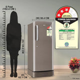 LG 224 L, 3 Star, Direct Cool Single Door Refrigerator (GL-D241AFSD, Fawn Steel, Base stand with drawer &amp; Fast Ice Making)