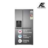 LG 630 L 3 Star Frost Free Smart Inverter Wi-Fi Double Door Side by Side Refrigerator (GL-L257CPZ3, Shiny Steel, Convertible, Door Cooling, Multi Air Flow | With Water &amp; Ice Dispenser)