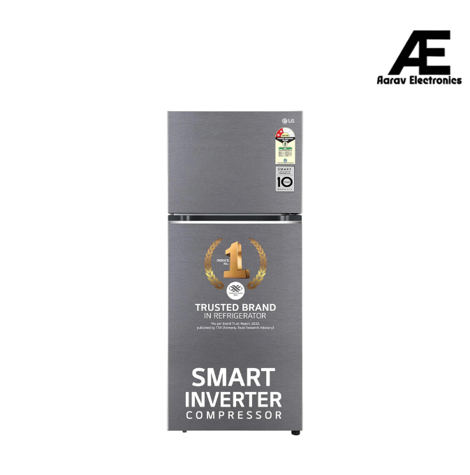 LG 380 L 2 Star Frost Free Smart Inverter Double Door Refrigerator Appliance (, GL-N412SDSY, Dazzle Steel, Express Freeze)
